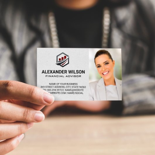 Carte De Visite Logo du graphique à barres | Conseiller financier