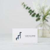 Carte De Visite Logo du graphique à barres (simple) (Debout devant)