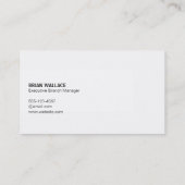 Carte De Visite Logo du graphique à barres (simple) (Dos)