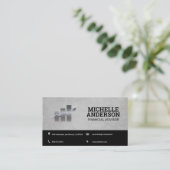 Carte De Visite Logo du graphique des finances | Stock | Style sta (Debout devant)