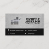 Carte De Visite Logo du graphique des finances | Stock | Style sta (Devant)
