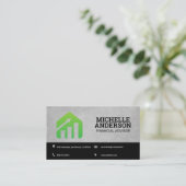Carte De Visite Logo du graphique Finance | Stock (Debout devant)