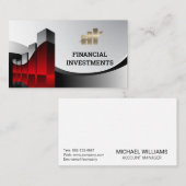 Carte De Visite Logo du graphique financier | Graphique à barres d (Devant / Derrière)