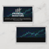 Carte De Visite Logo du graphique financier | Rapports Stocks (Devant / Derrière)