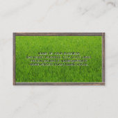 Carte De Visite Logo du jardin paysager | Herbe (Dos)