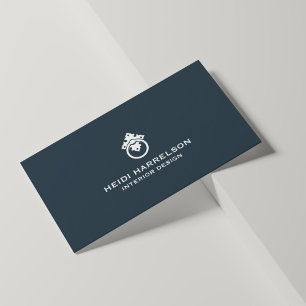Carte De Visite Logo du Knocker de porte vintage Réaltor bleu ardo