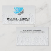 Carte De Visite Logo du logiciel informatique de technologie (Devant / Derrière)