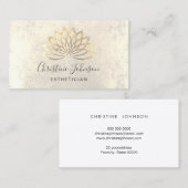Carte De Visite Logo du lotus en feuille d'or FAUX (Devant / Derrière)