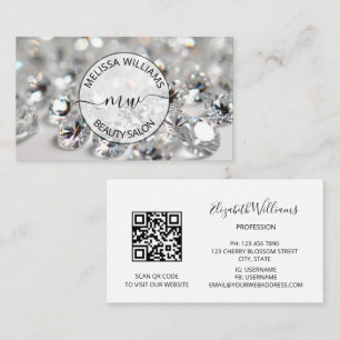 Carte De Visite Logo du magasin de bijoux Diamonds