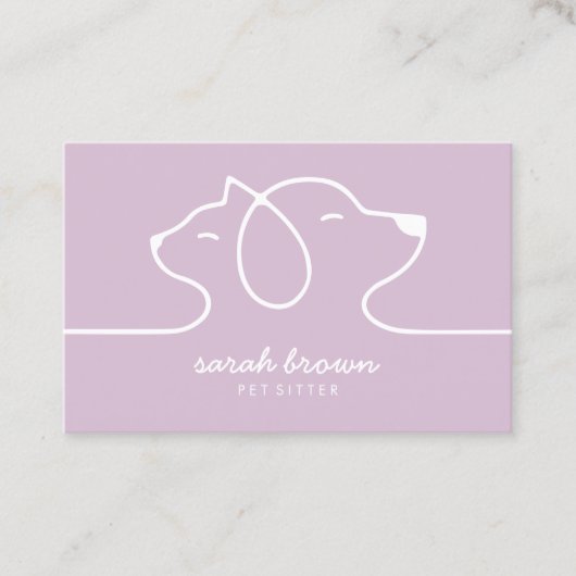 Carte De Visite Logo du maître de chien de chat (Devant)