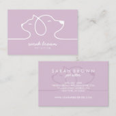 Carte De Visite Logo du maître de chien de chat (Devant / Derrière)