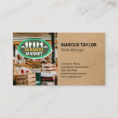 Carte De Visite Logo du marché agricole | Épicerie (Devant)