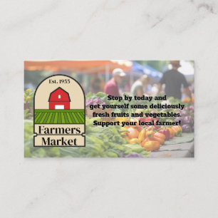 Carte De Visite Logo du marché agricole Produire