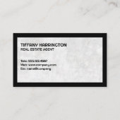 Carte De Visite Logo du marqueur | Texture en cuir Brown (Dos)