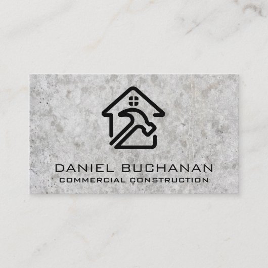 Carte De Visite Logo du marteau | Béton | Construction (Devant)