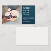 Carte De Visite Logo du massothérapeute | Santé et bien-être (Devant / Derrière)