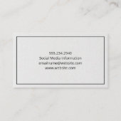 Carte De Visite Logo du médecin Médicale | Médecin (Dos)