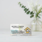 Carte De Visite Logo du ménage de la maison | Salon organisé (Debout devant)