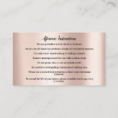 Carte De Visite Logo du Micorblade Eyebrow Logo du Rose post-trait (Dos)