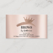 Carte De Visite Logo du Micorblade Eyebrow Logo du Rose post-trait (Devant)