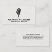 Carte De Visite Logo du microphone (Devant / Derrière)