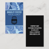 Carte De Visite Logo du microphone | Chanteur (Devant / Derrière)