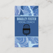 Carte De Visite Logo du microphone | Chanteur (Devant)