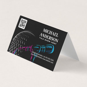 Carte De Visite Logo du microphone   Podcast Vlogger