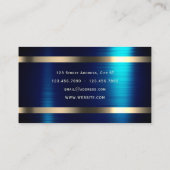 Carte De Visite Logo du notaire blason or et bleu (Dos)