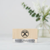 Carte De Visite Logo du ongle des marteaux | Bois métallique | Con (Debout devant)
