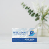 Carte De Visite Logo du panneau solaire | Ciel (Debout devant)
