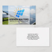 Carte De Visite Logo du panneau solaire moderne | Technologie Eco (Devant / Derrière)