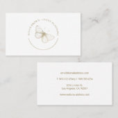 Carte De Visite Logo du papillon de Parties scintillant de Faux Go (Devant / Derrière)