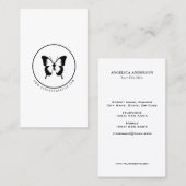 Carte De Visite Logo du papillon noir (Devant / Derrière)