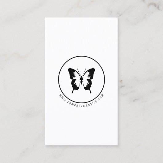 Carte De Visite Logo du papillon noir (Devant)