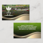 Carte De Visite Logo du paysage | Arrière - plan de jardin (Devant / Derrière)