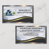 Carte De Visite Logo du paysage de la maison | Immobilier (Devant / Derrière)