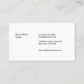 Carte De Visite Logo du paysage Gold River Sunset Horizon (Dos)