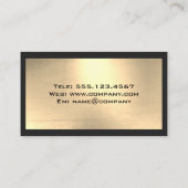 Carte De Visite Logo du peigne ciseaux | Arrière - plan métal or (Dos)