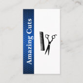 Carte De Visite Logo du peigne ciseaux | Motif géométrique (Devant)