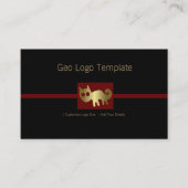 Carte De Visite Logo du Pérou de Geoglyphe Fox (Devant)