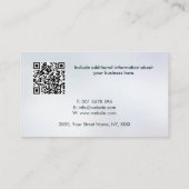 Carte De Visite Logo du phare - nuances de bleu sur perle (Dos)