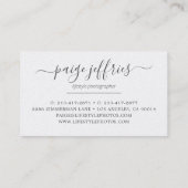 Carte De Visite Logo du photographe rose Gold | Signature (Dos)