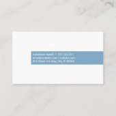 Carte De Visite Logo du pilier | Arrière - plan en marbre bleu (Dos)