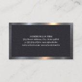 Carte De Visite Logo du pilier | Texture en cuir | Découpe métalli (Dos)