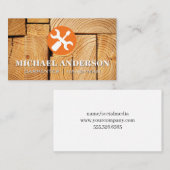 Carte De Visite Logo du pilote de vis à clé | coupe bois (Devant / Derrière)