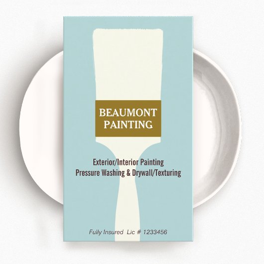 Carte De Visite Logo du pinceau de peinture de maison