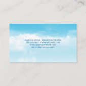 Carte De Visite Logo du plan | Nuages et ciel (Dos)