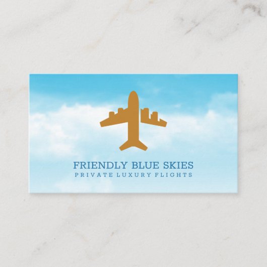 Carte De Visite Logo du plan | Nuages et ciel (Devant)