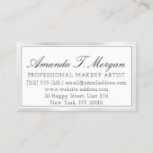 Carte De Visite Logo du planificateur d'événements mariage Silver  (Dos)